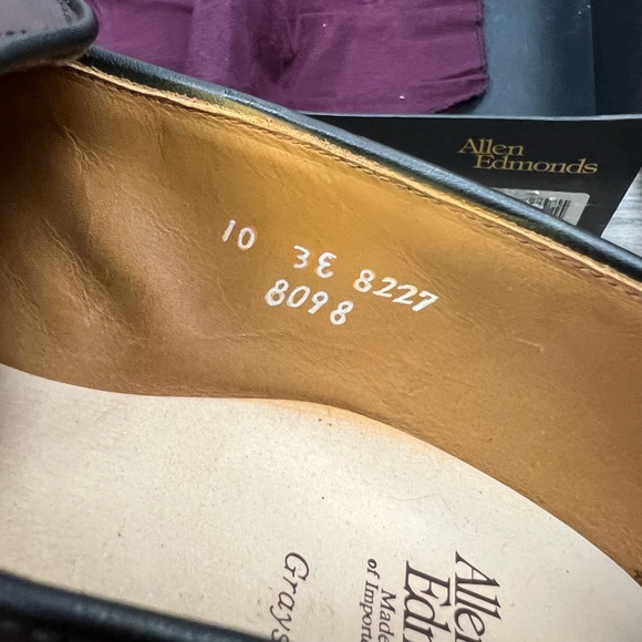 NEW Allen Edmonds Grayson Merlot Tassel Loafers 10 3E - Picture 11 of 11